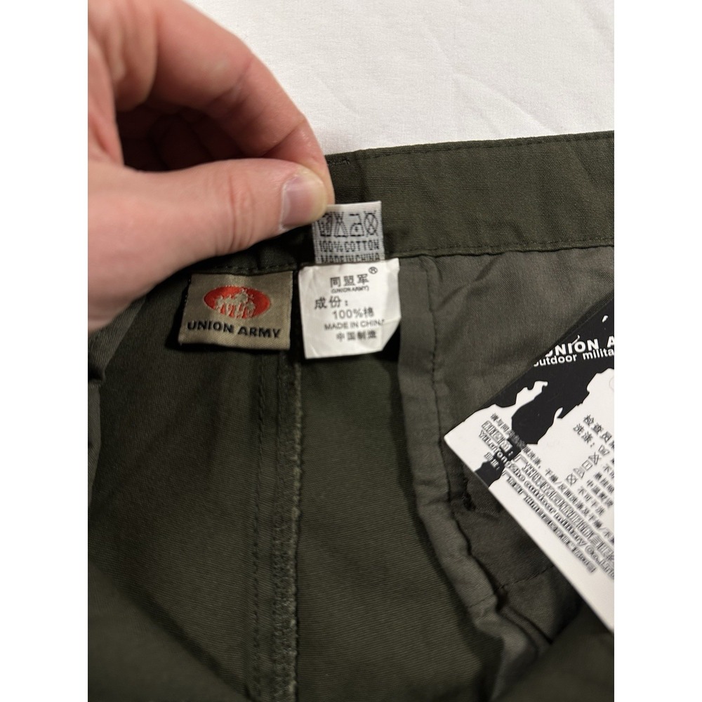 Union Army Green Cargo Utility Tactical Pants US Army Airborne Patch 34X30 - Picture 7 of 16